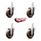 Service Caster 4 Inch High Temp Glass Filled Nylon Wheel Swivel 7/8 Inch Square Stem Caster Set SCC-SQ20S414-GFNSHT-78-4 - alternate 2
